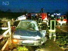 Kathrins Honda nach dem Aufprall Kathrins Honda nach dem Aufprall